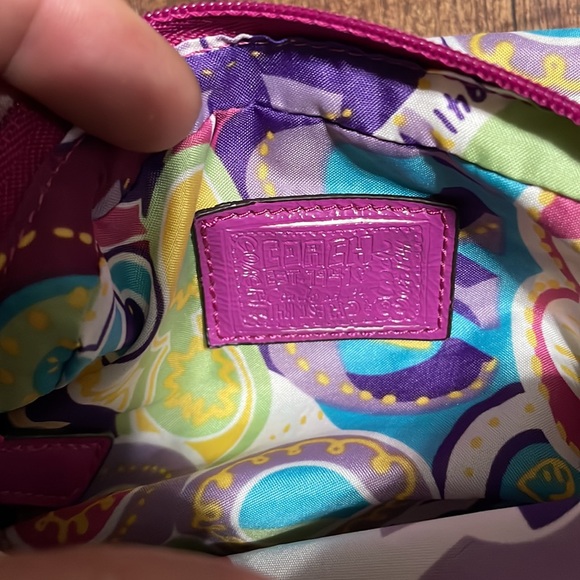 Like new! RARE! Coach Poppy Glam Sis Signature Packable Nylon Tote Bag 62112 - Picture 6 of 10